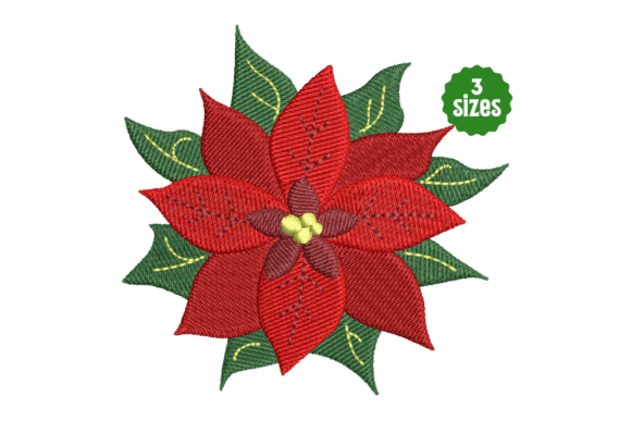 Christmas Red Poinsettia Flower Design Review