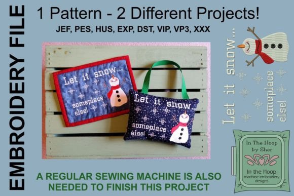 Let It Snow Mug Rug or Doorknob Hanger Review