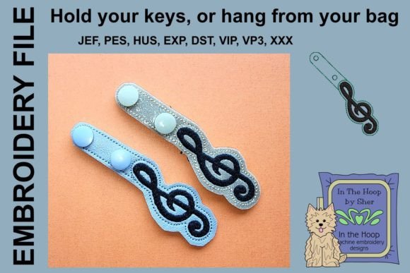 Treble Clef Key Fob or Bag Tag Review for Etsy Shops